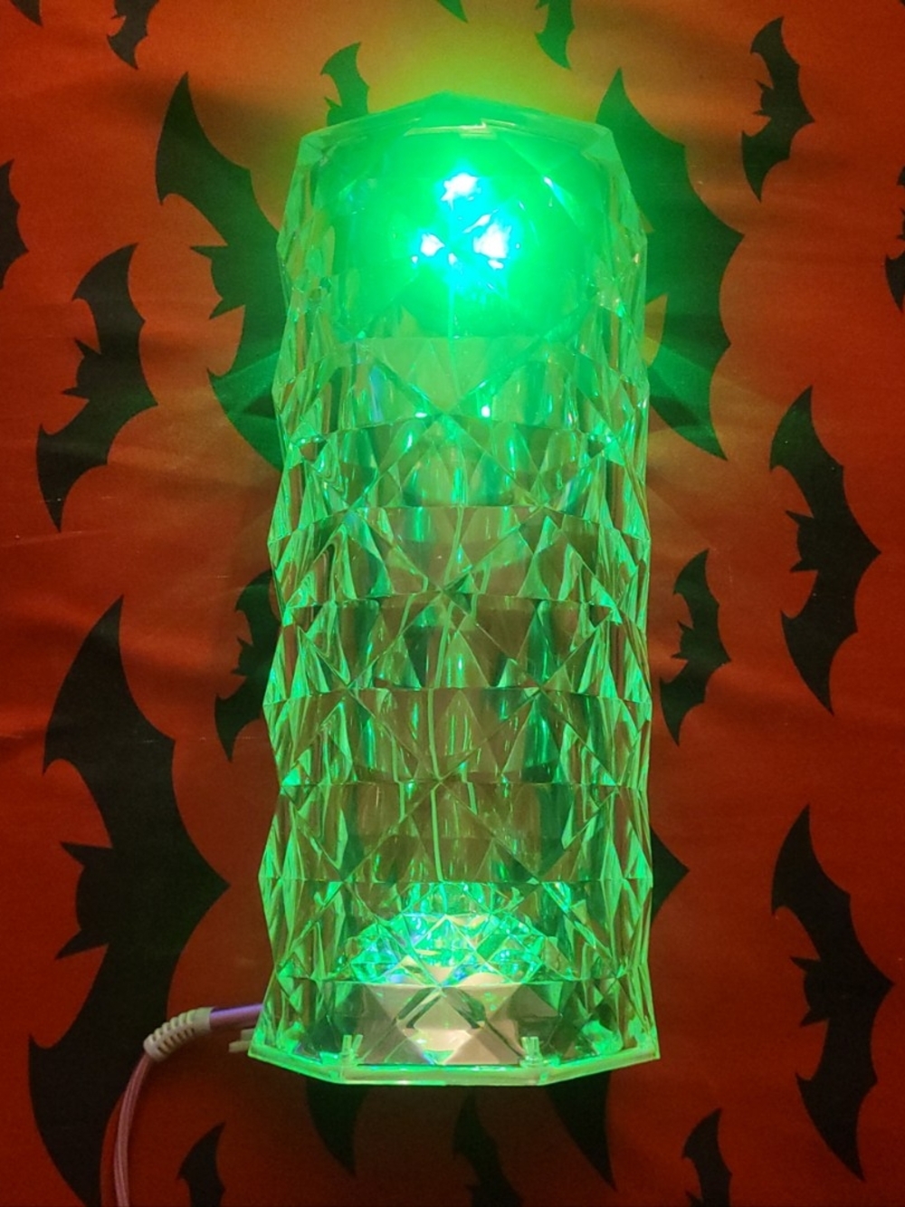 LED Crystal-Effect Table Light - Green